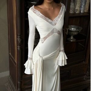 Meshki ELECTRA Slinky Lace Maxi Dress